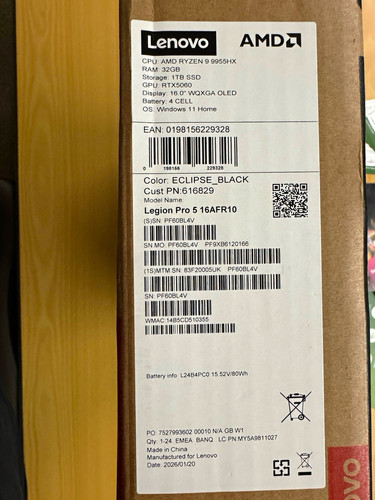 Lenovo legion pro - pro, 16ar10